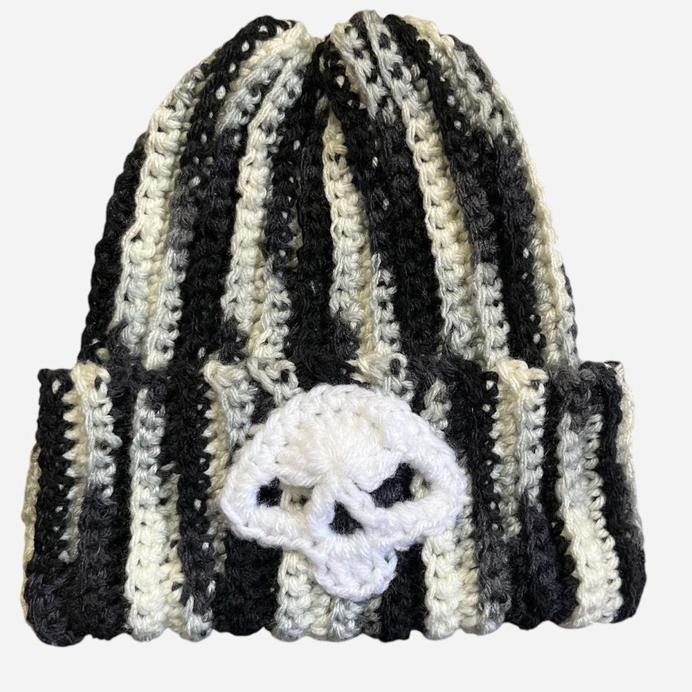 Handmade Skull Crochet Beanie